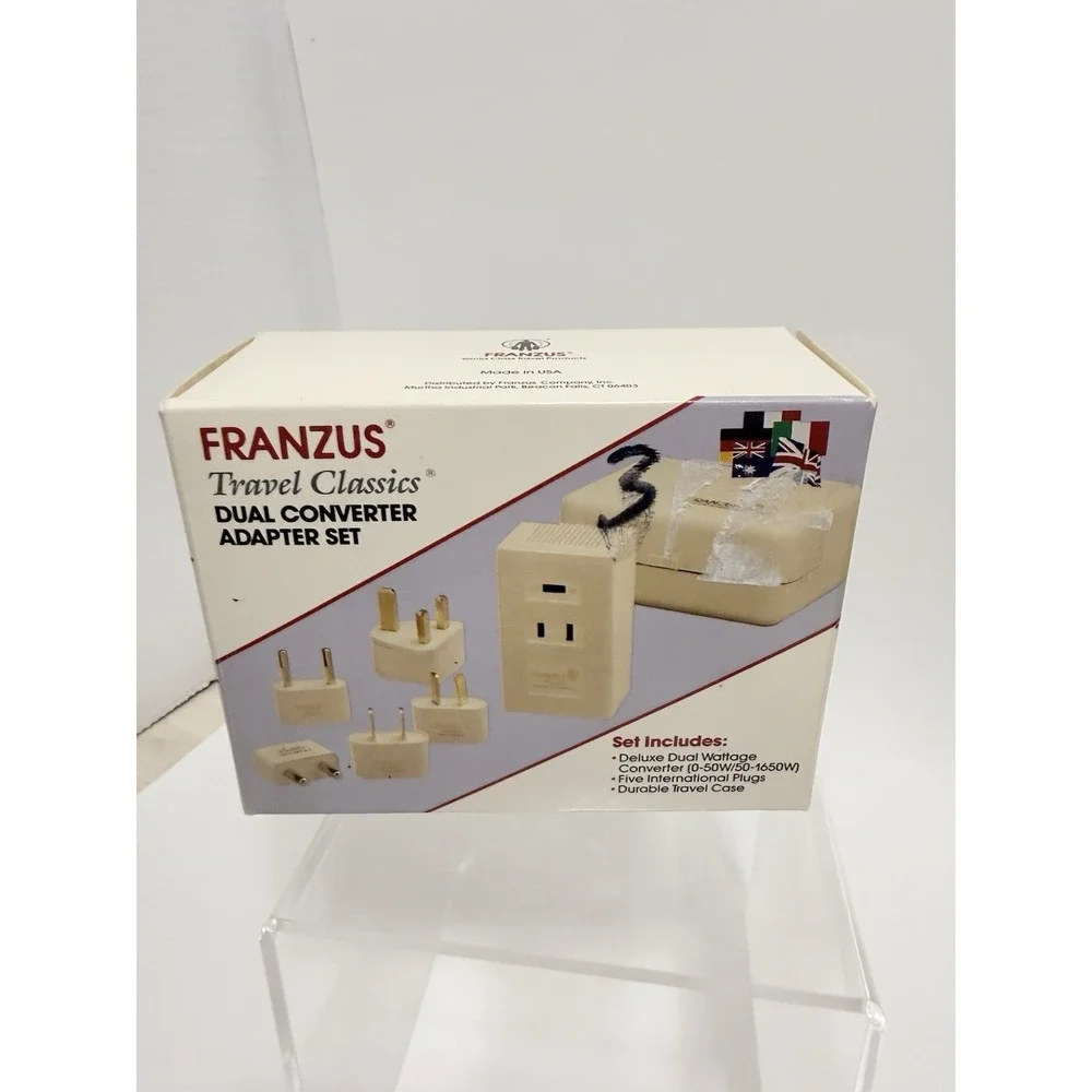 Franzus Travel Classics Dual Wattage International Converter Adapter Set